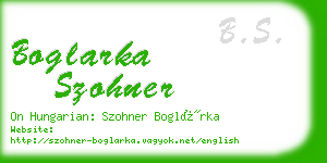 boglarka szohner business card